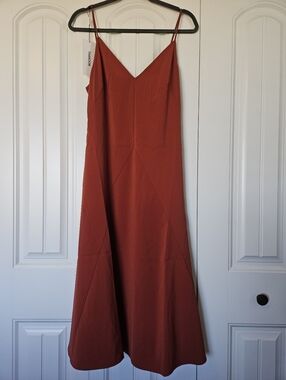 Thakoon Rust-Red Slip Maxi Dress
